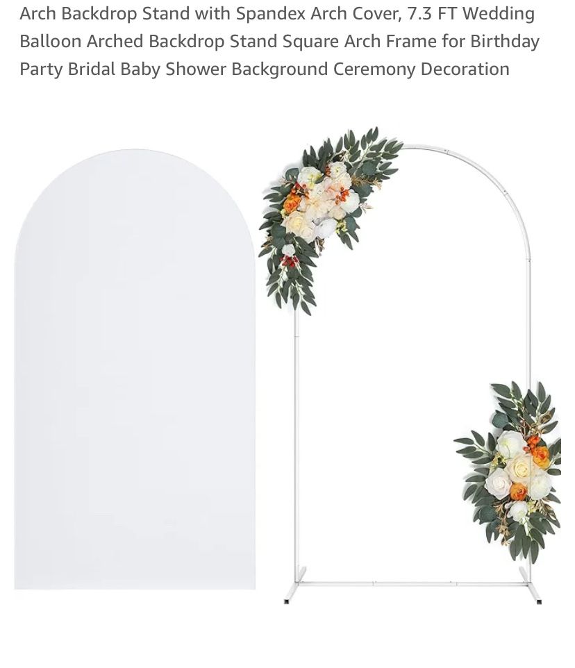 7.3 White Wedding Arch With White Cover