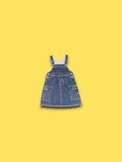 Vintage Tommy Hilfiger Girls Size 4T Denim Bib Overall Jumper Dress