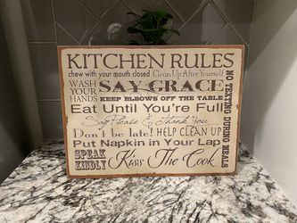 Kitchen Rules Wall Art