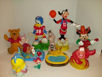 Assorted Vintage Disney toys.