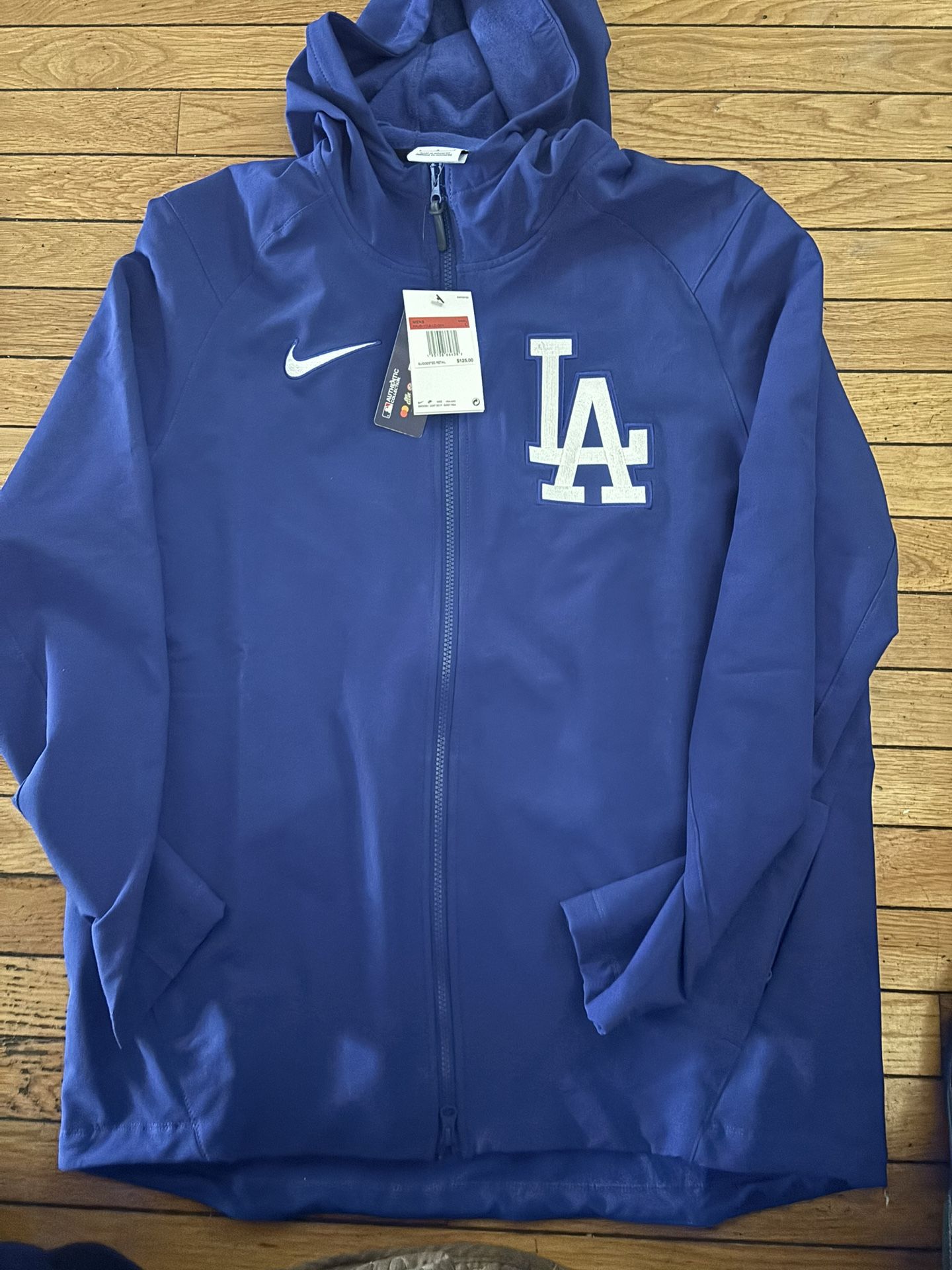 Los Angeles Dodgers Nike Authentic Collection Performance Raglan Full-Zip Hoodie - Royal