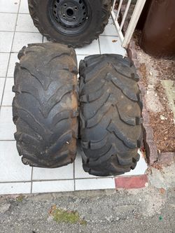Set of 4 ATV Blackstone Tires with rims