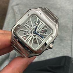Silver Skeleton Watch