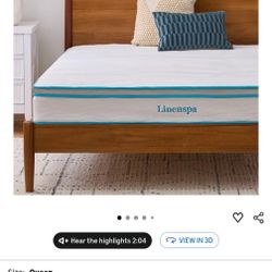 Linenspa Queen Mattress & Zinus Queen Metal Box Spring