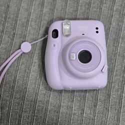 Purple Mini Intax 11 poloroid camera with camera bag