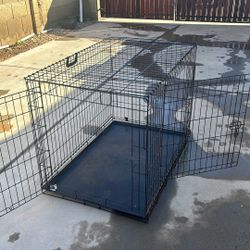 LARGE DOG CRATE TWO DOORS