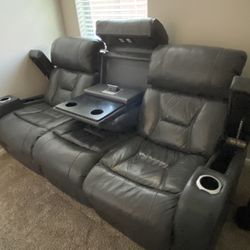 Nice Couch with Outlets, USBs, LED Lighting