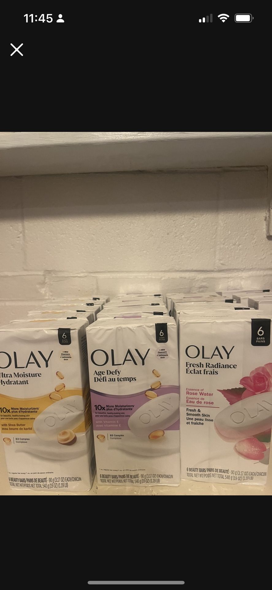 Olay Bar Soap 6 Count $6 Each