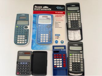 Lot of 6 Mixed Calculators New & Used Texas Instrument, Casio