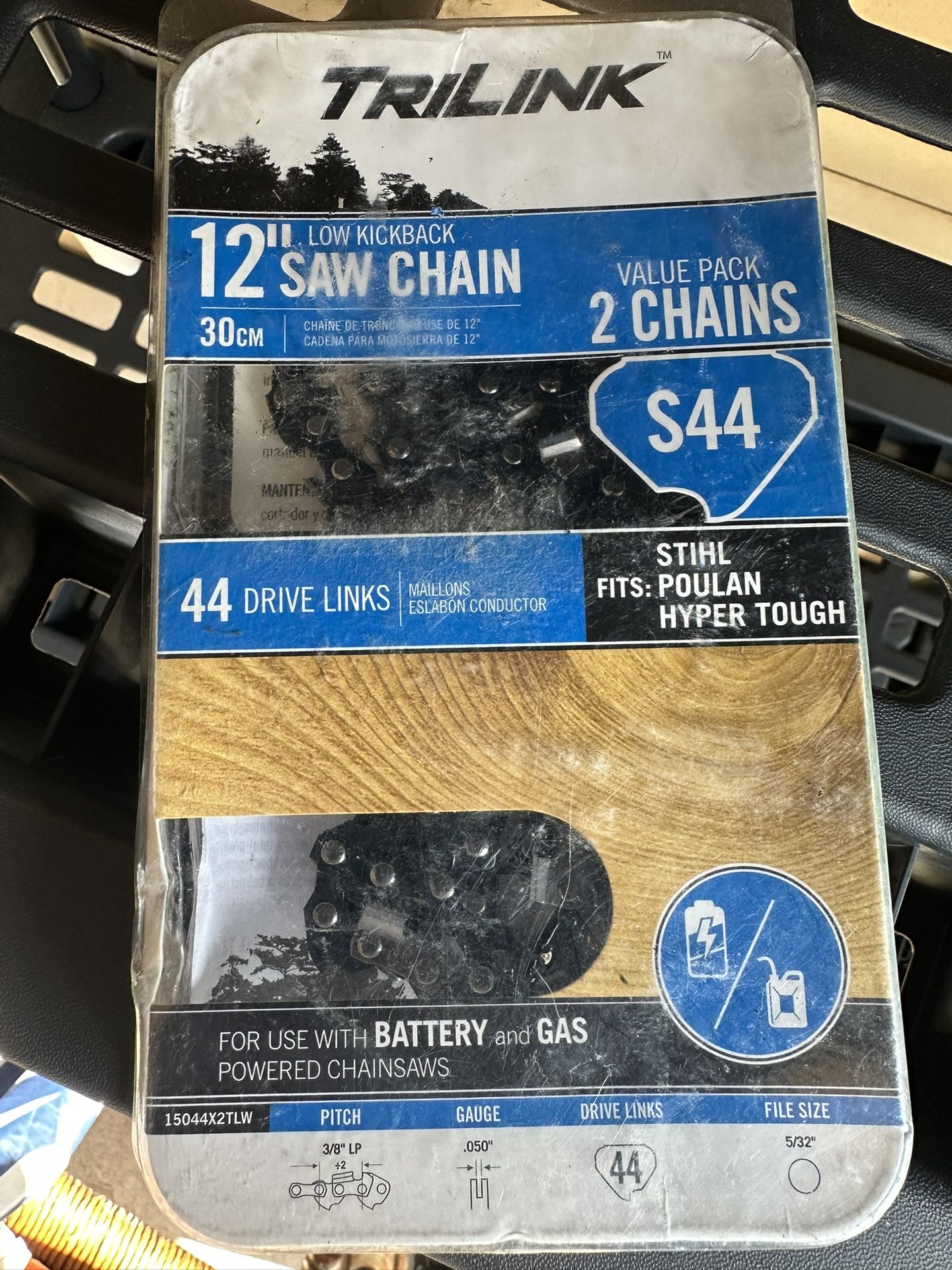TriLink S44 12-inch low-kickback chainsaw chains
