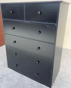 Jumbo duplex 6 drawer black