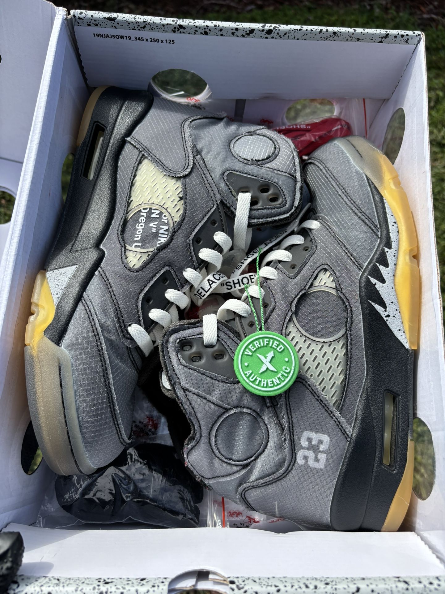 Off-White x Air Jordan 5 Retro SP 'Muslin' Size 9.5