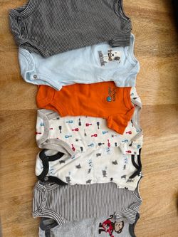 Newborn 7-pack of baby boy onesies