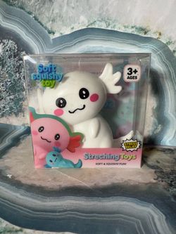 White Crunchy Axolotl Squishy – With Box