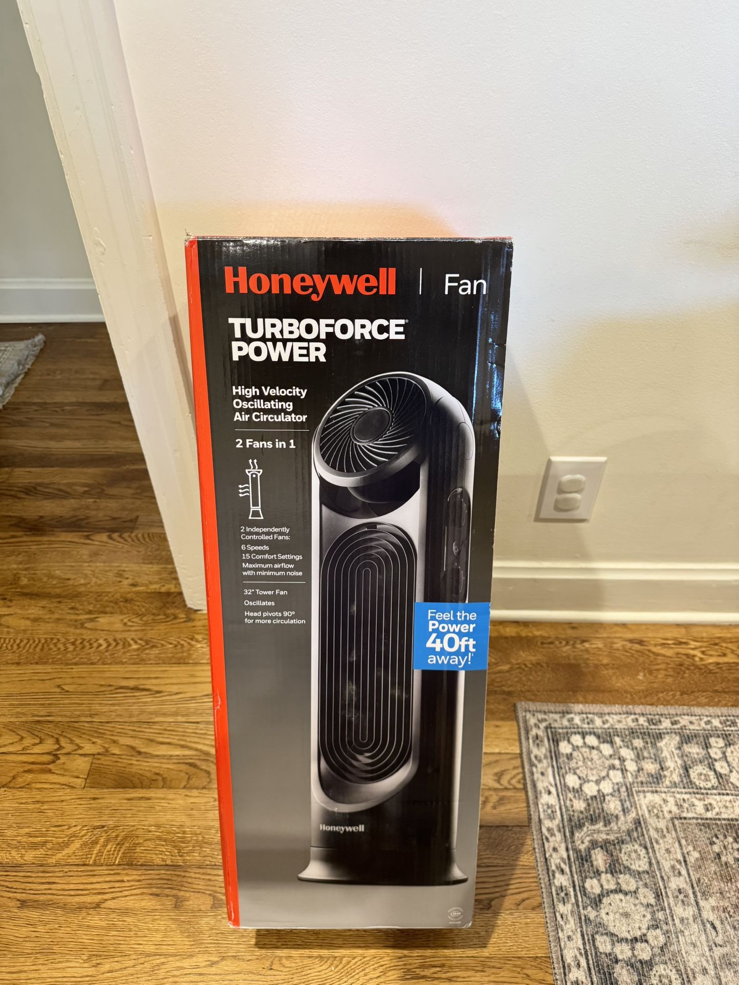 Honeywell Turbo Force 2 in 1 Tower Oscillating Fan Black