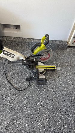 Ryobi TSS702 7-1/4 Inch Sliding Miter Saw with Dust Bag & New Blade