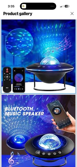 Star Projector, Galaxy Starry Projection Lamp, Bluetooth Speaker Aurora Lighting with Timer and Remote Control, LED Sky Night Light for Kids Bedroom, 