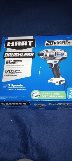 1/2 inch hart 20volt cordless tool only