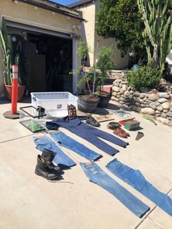 Toolboxes jeans boots