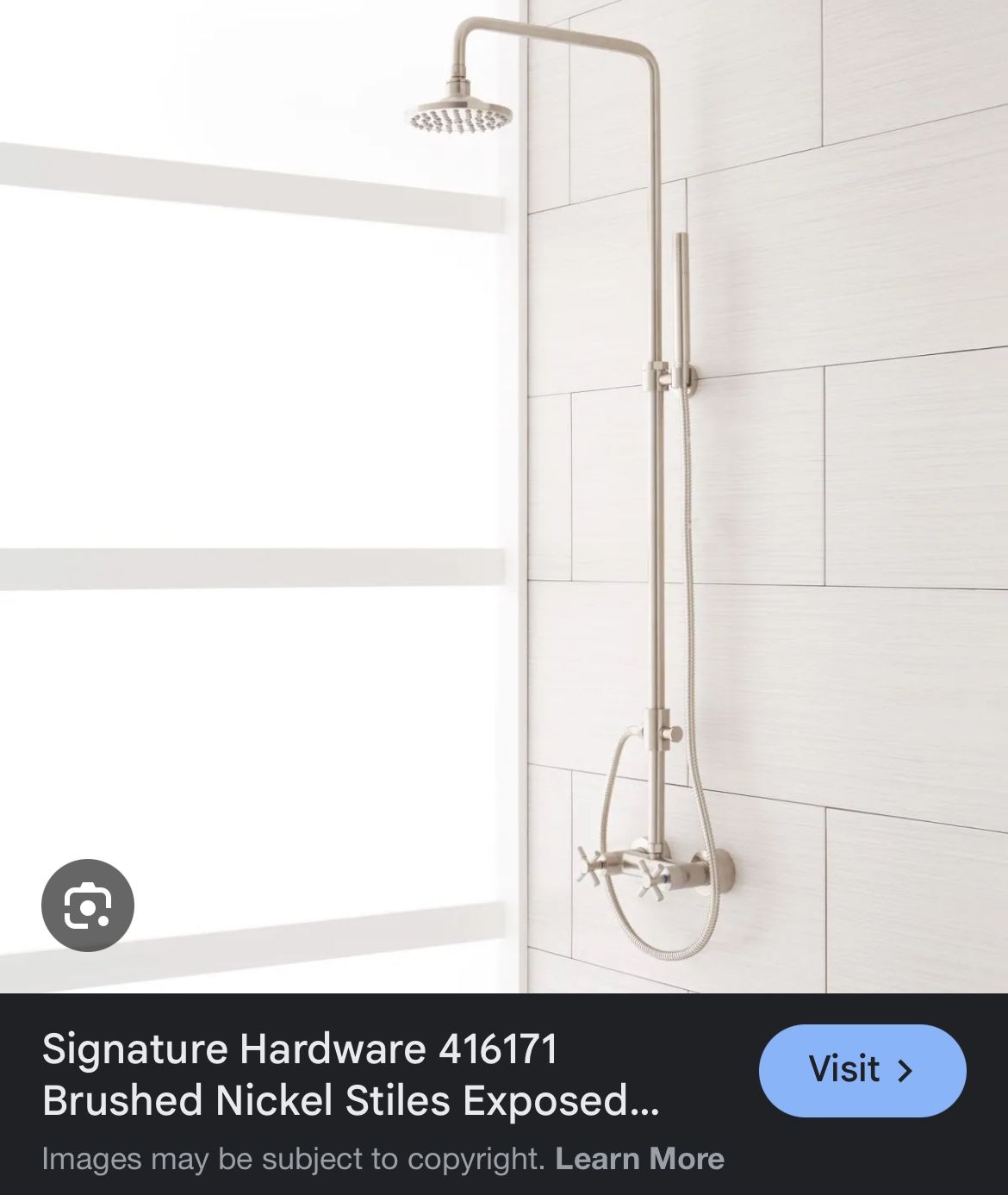 Signature Hardware Stiles Exposed Shower System Rain Shower Head