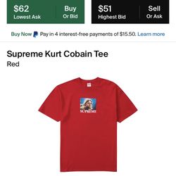 Supreme Kurt Cobain Tee Sz-M (red)