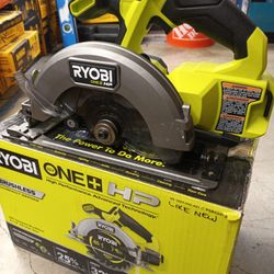 RYOBI ONE + HP 18V Compact Brushless 6-1/2" CIRCULAR SAW.  Tool-Only 