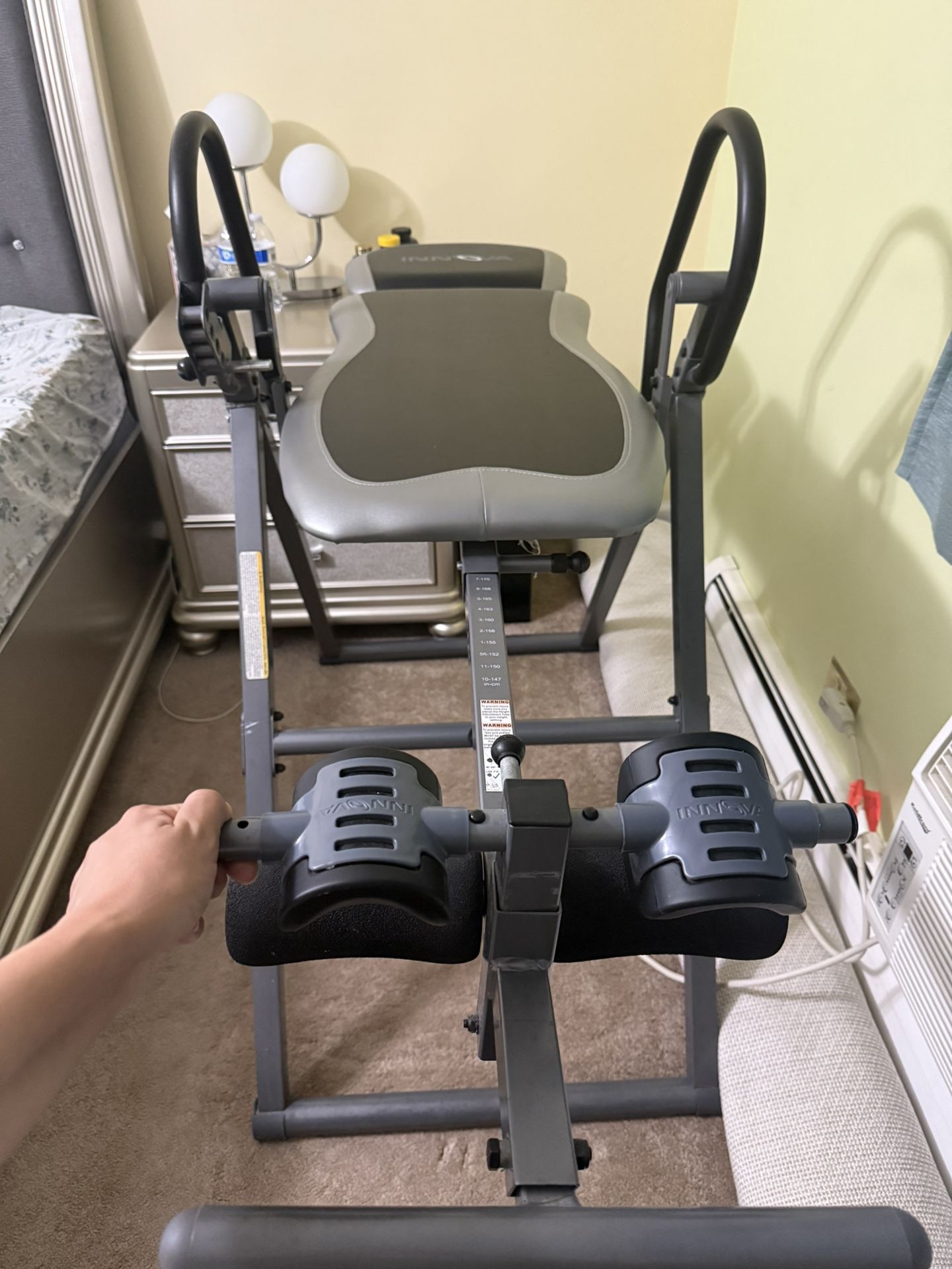 Innova ITX9900 Inversion Table with Air Lumbar Support, Black/Gray