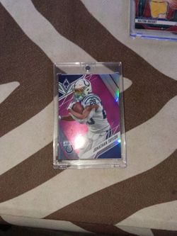 Jonathan Taylor Indianapolis Colts Pink Foil Trading Card