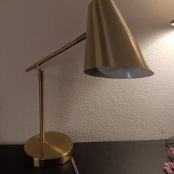 GORGEOUS VTG Solid Brass Adjustable Gooseneck Table Lamp.
