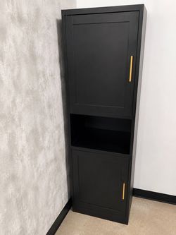 Tall Black Metal Storage Cabinet