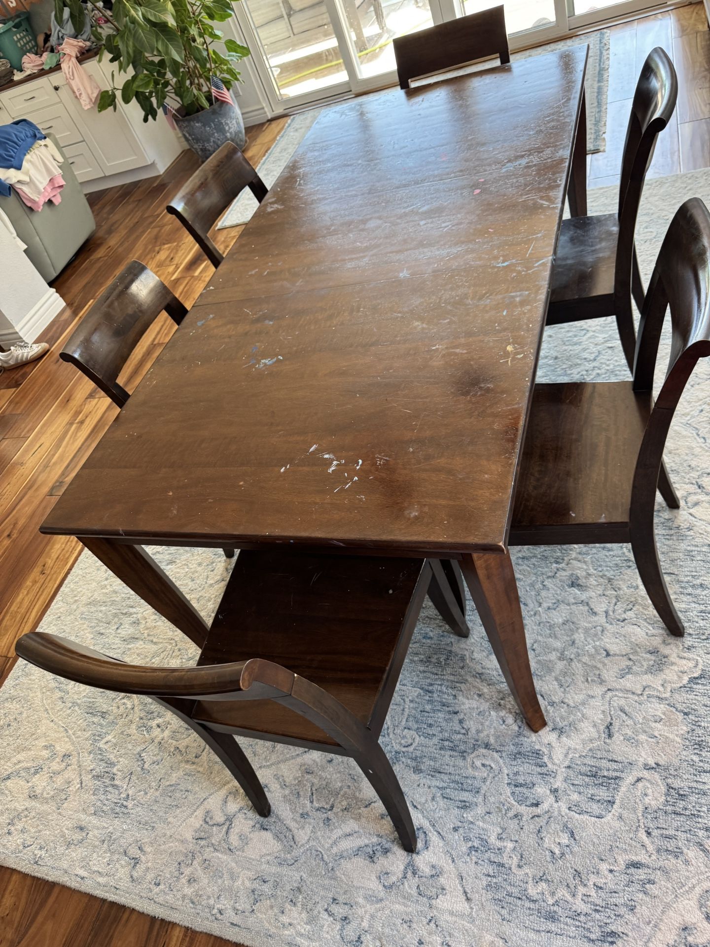 Crate And Barrel Dining Table With Six Chairs