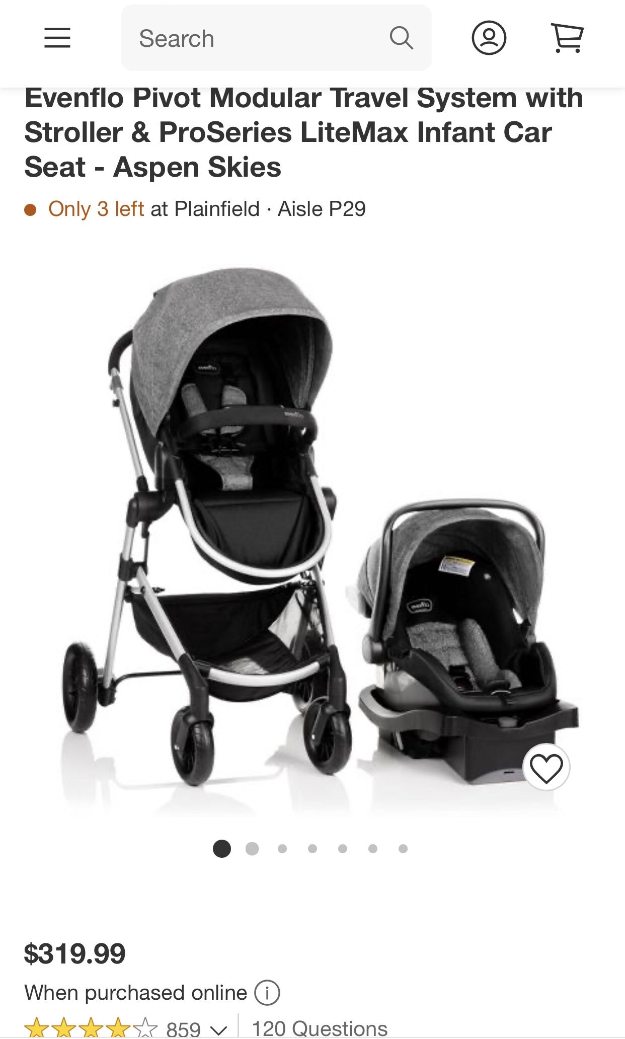 Evenflo Pivot Travel System