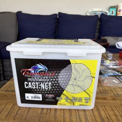 Tsunami Cast Net 7FT 3/8” Mesh – Coated Steel Weights (Like New)