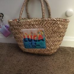 Disney Raffia Luca Bag Purse By Zara