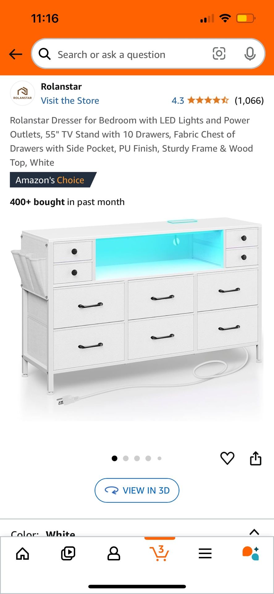 White dresser