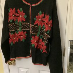 CHOICE of ONE  Size Medium Christmas Theme Sweater Pictured