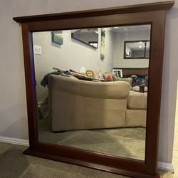 Large Wood Mirror