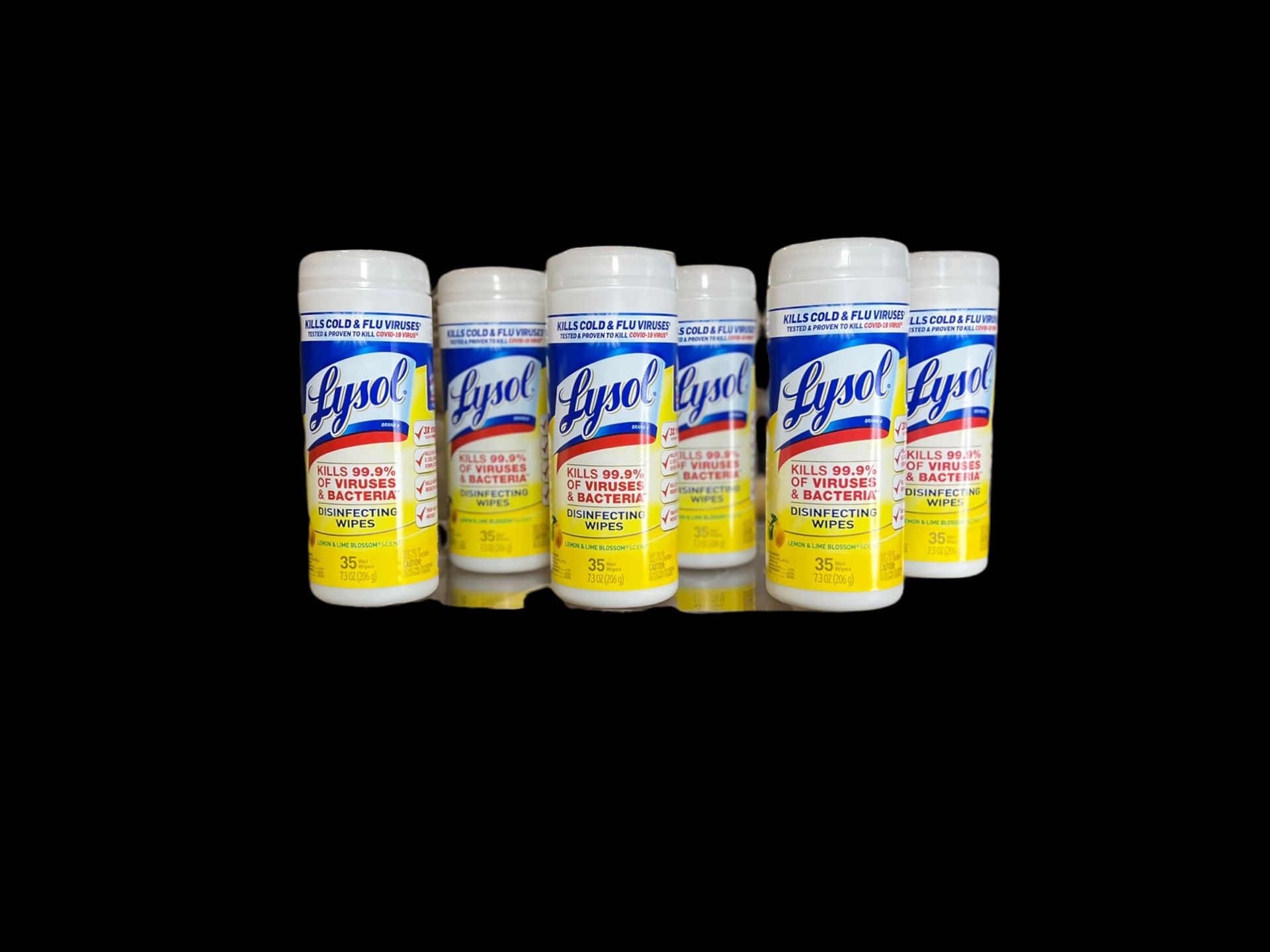 Lysol Lemon & Lime Blossom Scent Disinfecting Wipes 6 Pack 