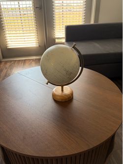 Modern Decorative Globe with Wooden Base