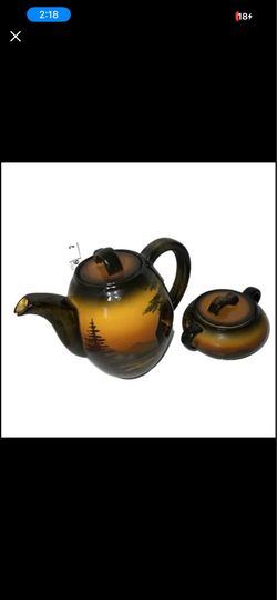 Vintage Germany SMF Schramerg creamer pitcher and sugar bowl Hand painted *READ*