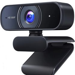 1080P Webcam, Dual Built-in Microphones, Full HD Video Camera for Computers PC Laptop Desktop, USB Plug and Play