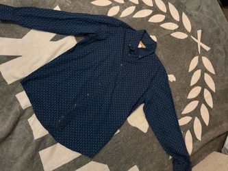 Navy Blue wrangler Paisley Print Button-Up Shirt