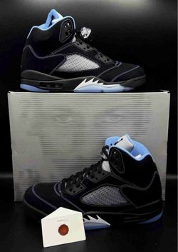 Air Jordan 5 Retro Black University Blue Sneakers