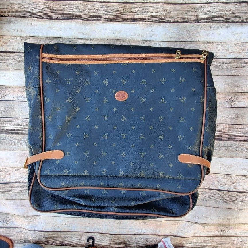 Vintage Valentino Leather Hanging Garment Bag
