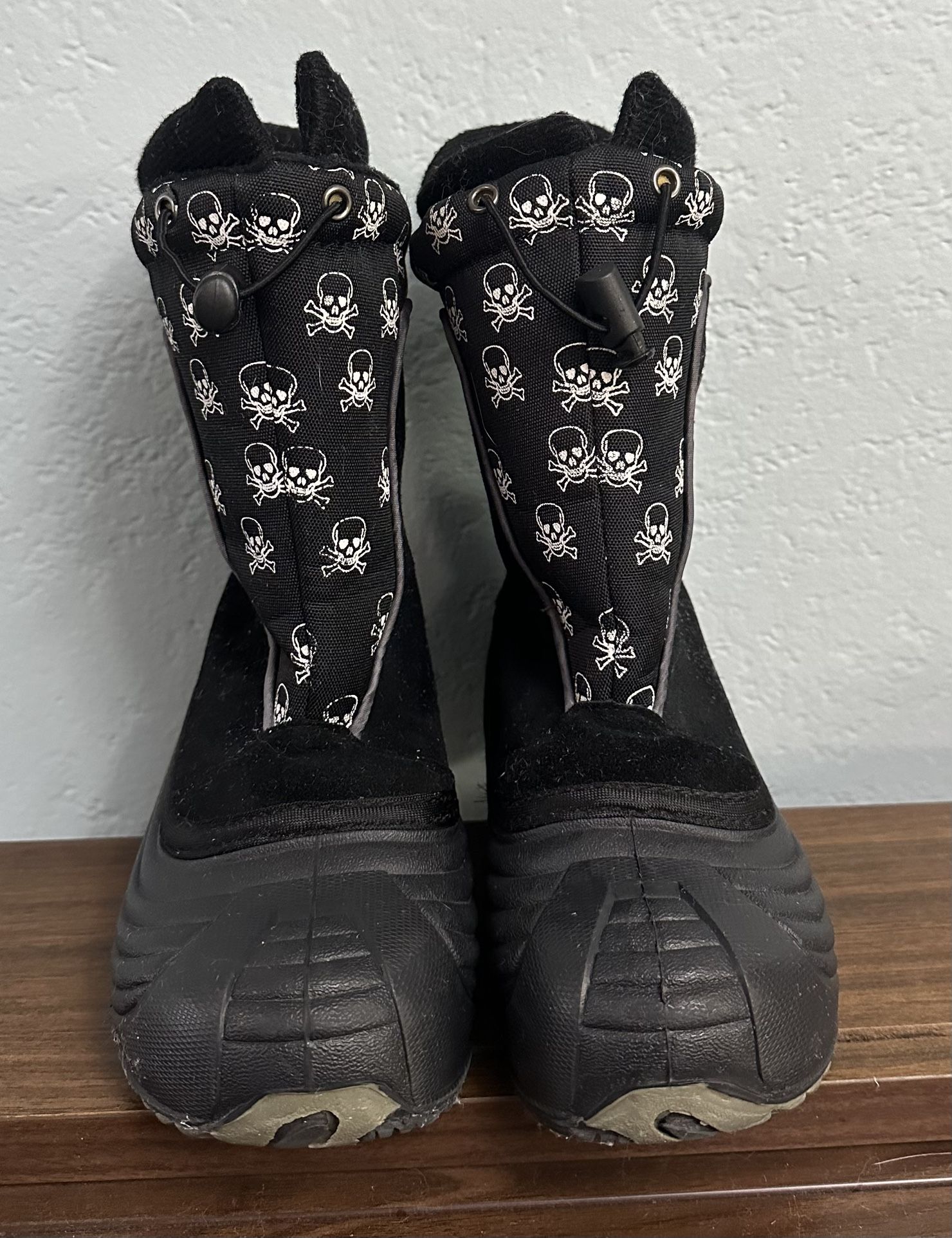 Harsh Skully Winter Snow Boots Black & White Youth Fully Lined Size 3