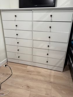 Large White 12-Drawer Dresser