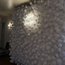 White Wedding Flower Backdrop 