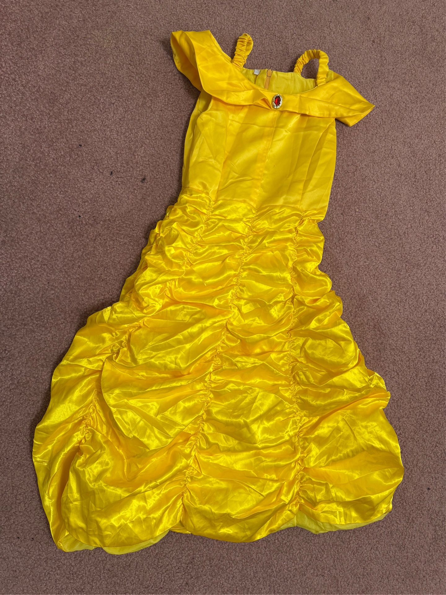 New Kids Girls 5 6 7 Bell Yellow Dress Costume Victorian Princess Renaissance 
