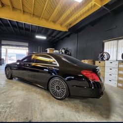 20 INCH NEW WHEELS MAYBACH STYLE FOR MERCEDES BENZ S550 S560 S580 S450 CLS400 CLS450 S63 WITH NEW TIRES !!!!