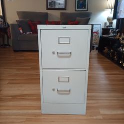 METAL FILING CABINET 2 DRAWERS 